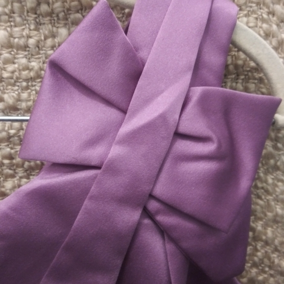 David's Bridal Lilac Midi Sateen Dress - Picture 3 of 7